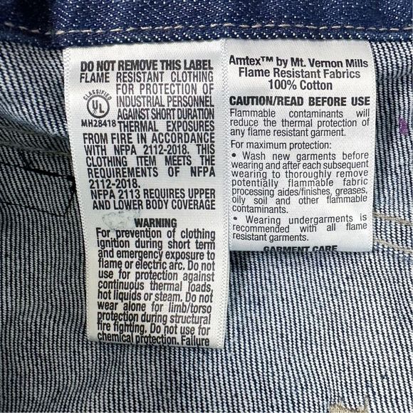 Dickies FR 2112 HRC 2 Dark Wash Jeans 32x37 - Picture 8 of 9